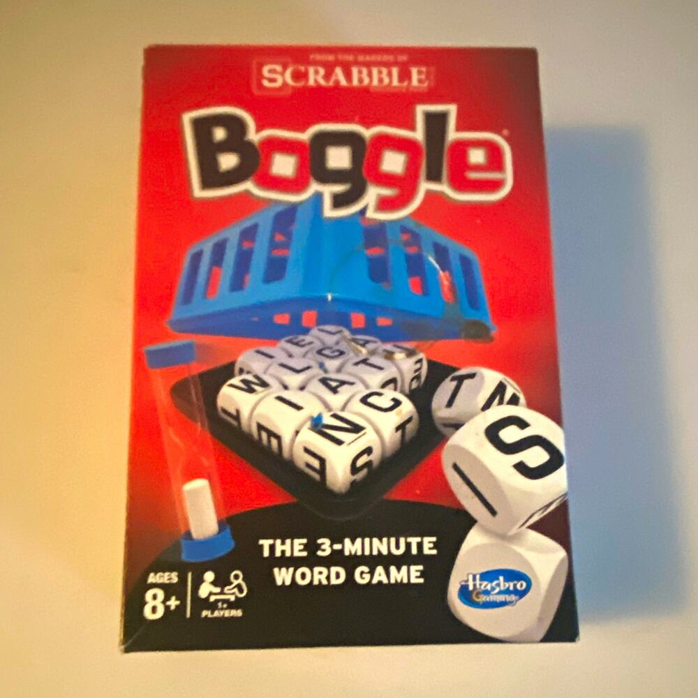 Hasbro Boggle Word Game w/ Timer, Ages 8+, Complete Game, 2000